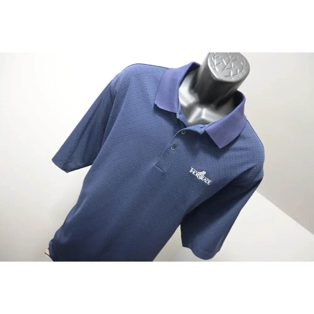 Adidas Golf Polo ClimaLite Blue Short Sleeve Athletic‎ Golf Shirt Mens Sz 2XL